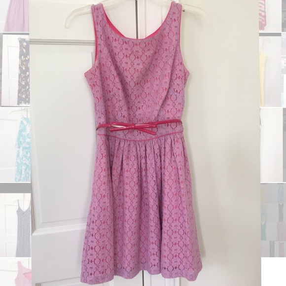 Lily Pulitzer Pink Lace Overlay Sundress - Picture 3 of 3